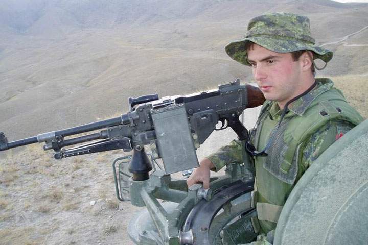 Pte. Thomas Welch in Afghanistan. Welch died by suicide, months after returning from a tour of duty in Afghanistan.