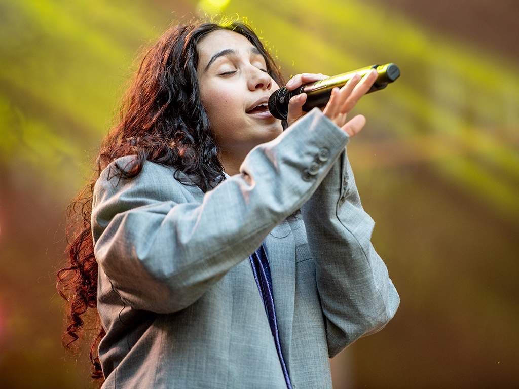 Alessia Cara performs during iHeartRadio's Z100 Jingle Ball 2018 Kick Off at Macy's Herald Square on Oct. 9, 2018 in New York City, NY.