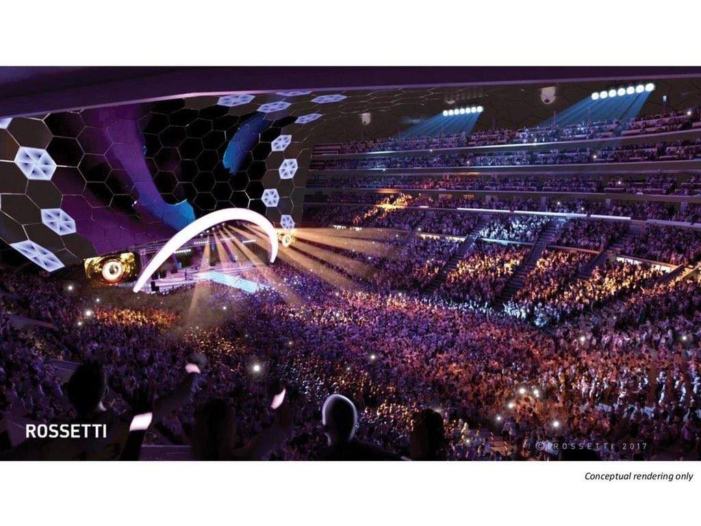 A conceptual design of a potential new arena in Calgary.