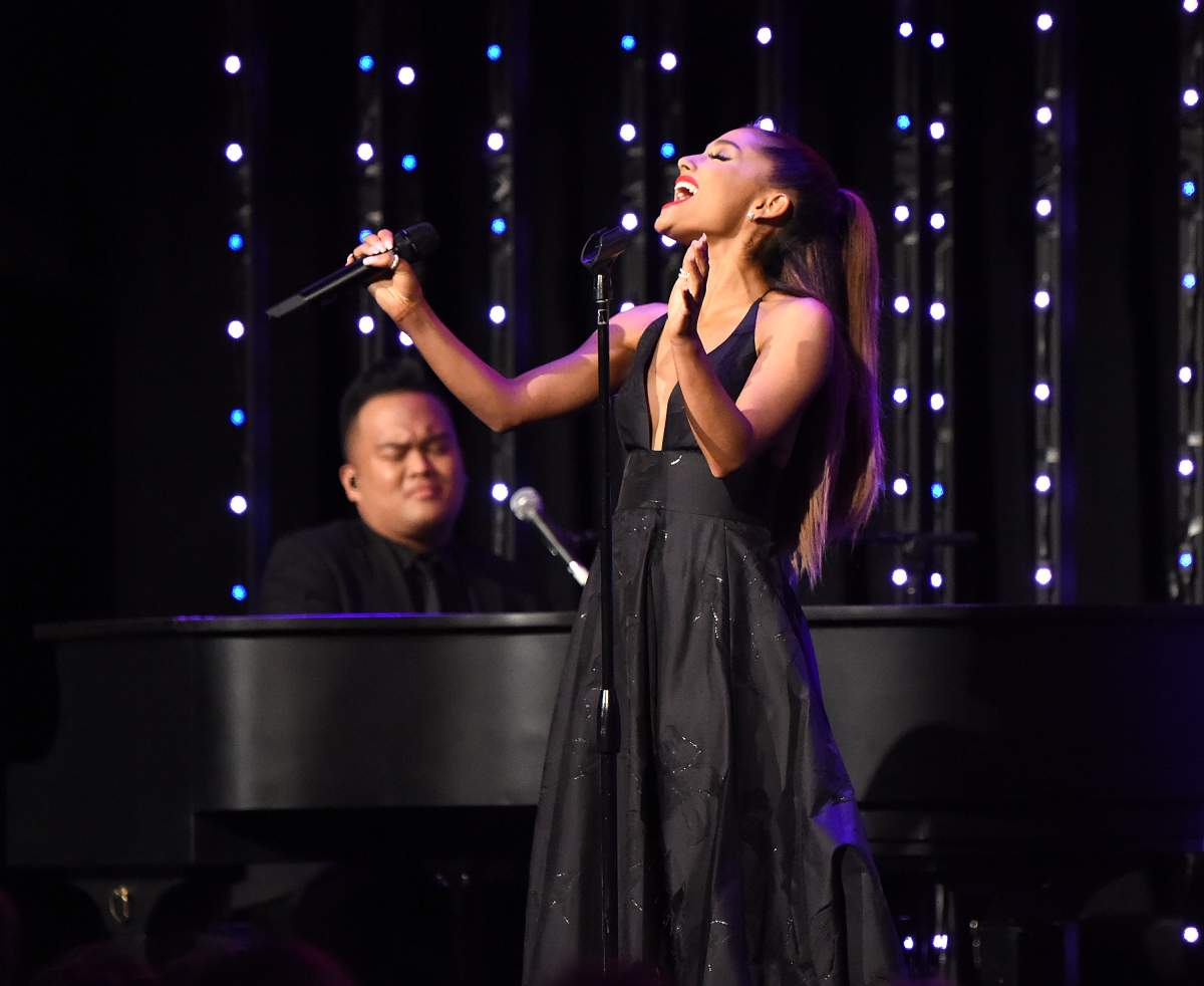 Ariana Grande performs onstage at the 10th Annual Delete Blood Cancer DKMS Gala at Cipriani Wall Street on May 5, 2016, in New York City.