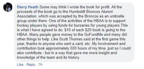 Barry Heath comment on Facebook.