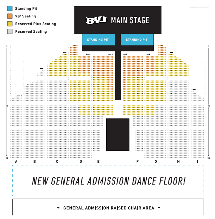 A main stage redesign for BVJ 2019 includes a general admission standing pit right near the stage.