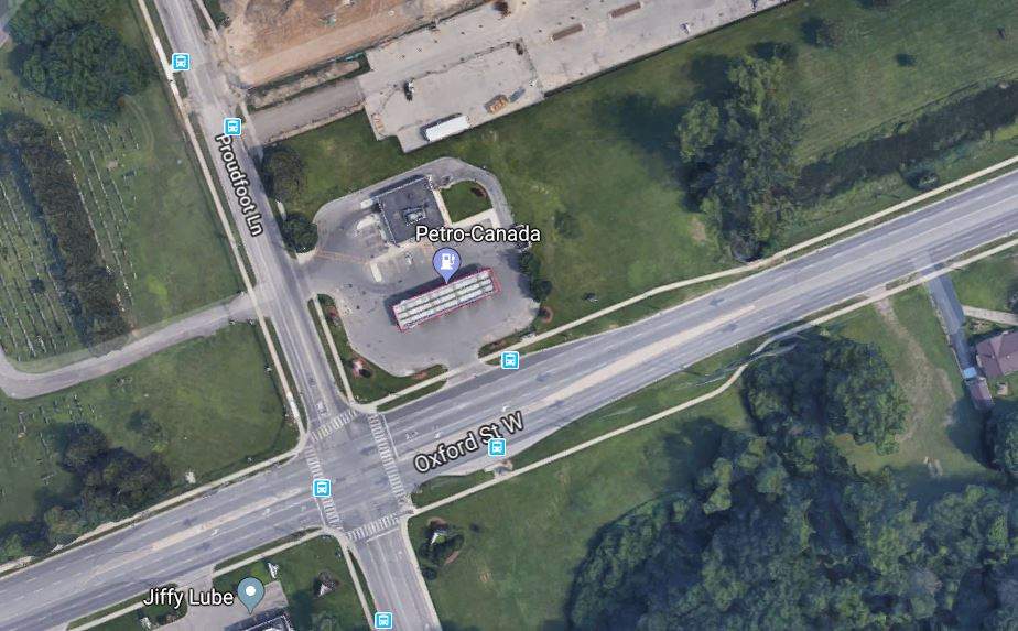 London police say the incident occurred in a bus shelter on Oxford Street West just east of Proudfoot Lane. 