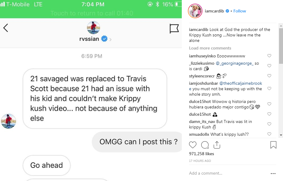 Screenshot: IAmCardiB instagram