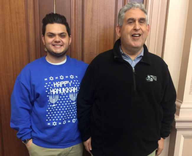 This undated photo provided by David DeFelice shows DeFelice, left, and his friend Cecil Rosenthal. Rosenthal was killed when a gunman opened fire at a Pittsburgh synagogue on Saturday, Oct. 27, 2018.