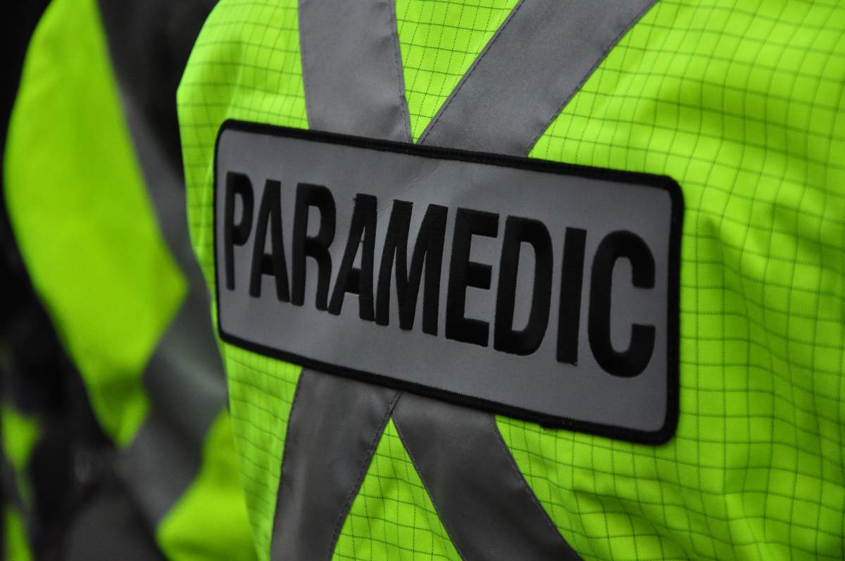 A paramedic on scene.