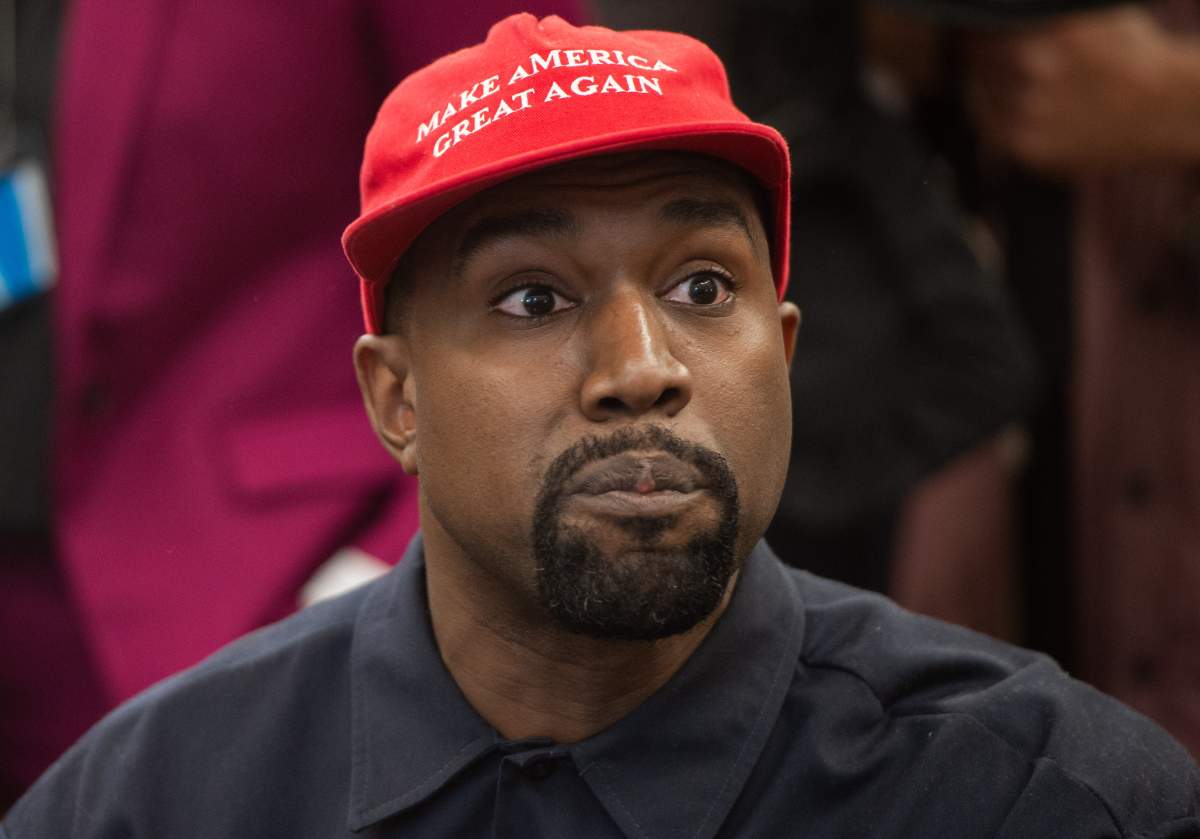 Rapper Kanye West speaks during his meeting with U.S. President Donald Trump in the Oval Office of the White House in Washington, D.C., on Oct. 11, 2018.