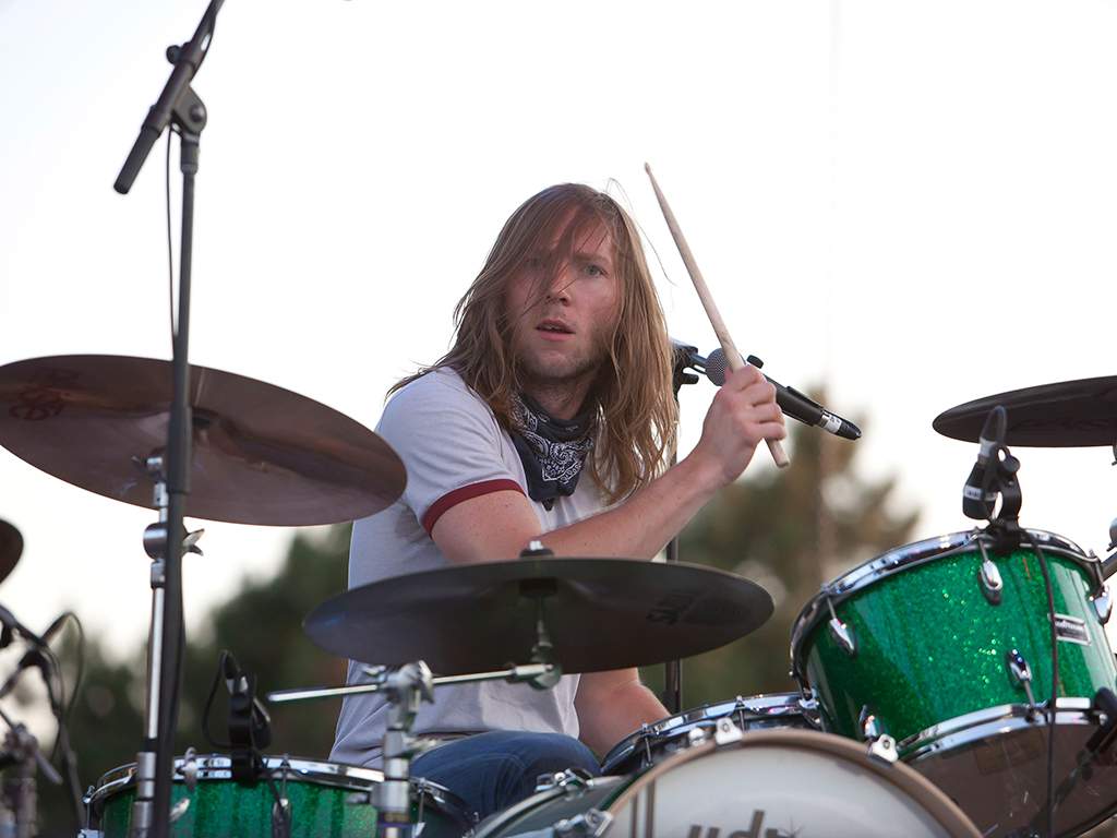 Sam Corbett of Sheepdog performs at Rodgers Sarnia Bayfest on July 13, 2012, in Sarnia, Ont.  