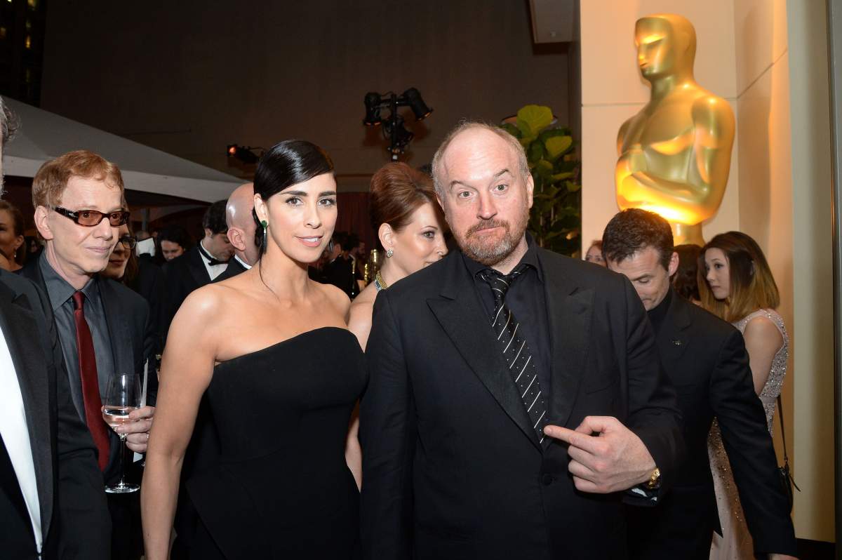 Sarah Silverman and Louis C.K. attend the 88th Annual Academy Awards Governors Ball at The Hollywood & Highland Center in Hollywood, California, on February 28, 2016. 