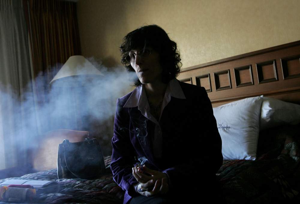 A medical marijuana user smokes a joint in this file image. 
