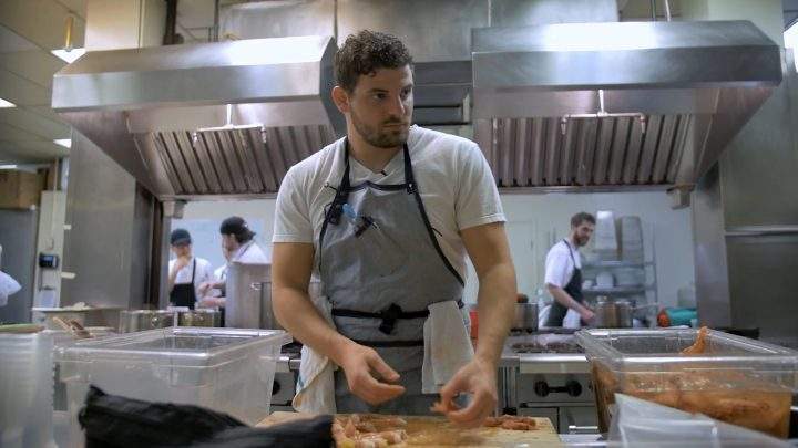 Chris Sayegh, founder of The Herbal Chef, is shown in this image from video.