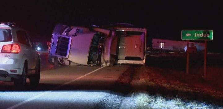 Three people were injured after a crash on Highway 22X and Highway 791 on Wednesday night, EMS said.