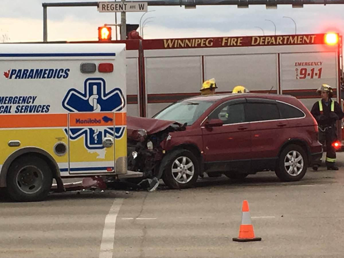 A closer shot of the crash.