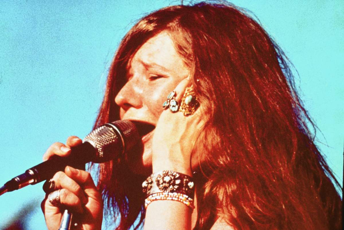 Janis Joplin performing live.
