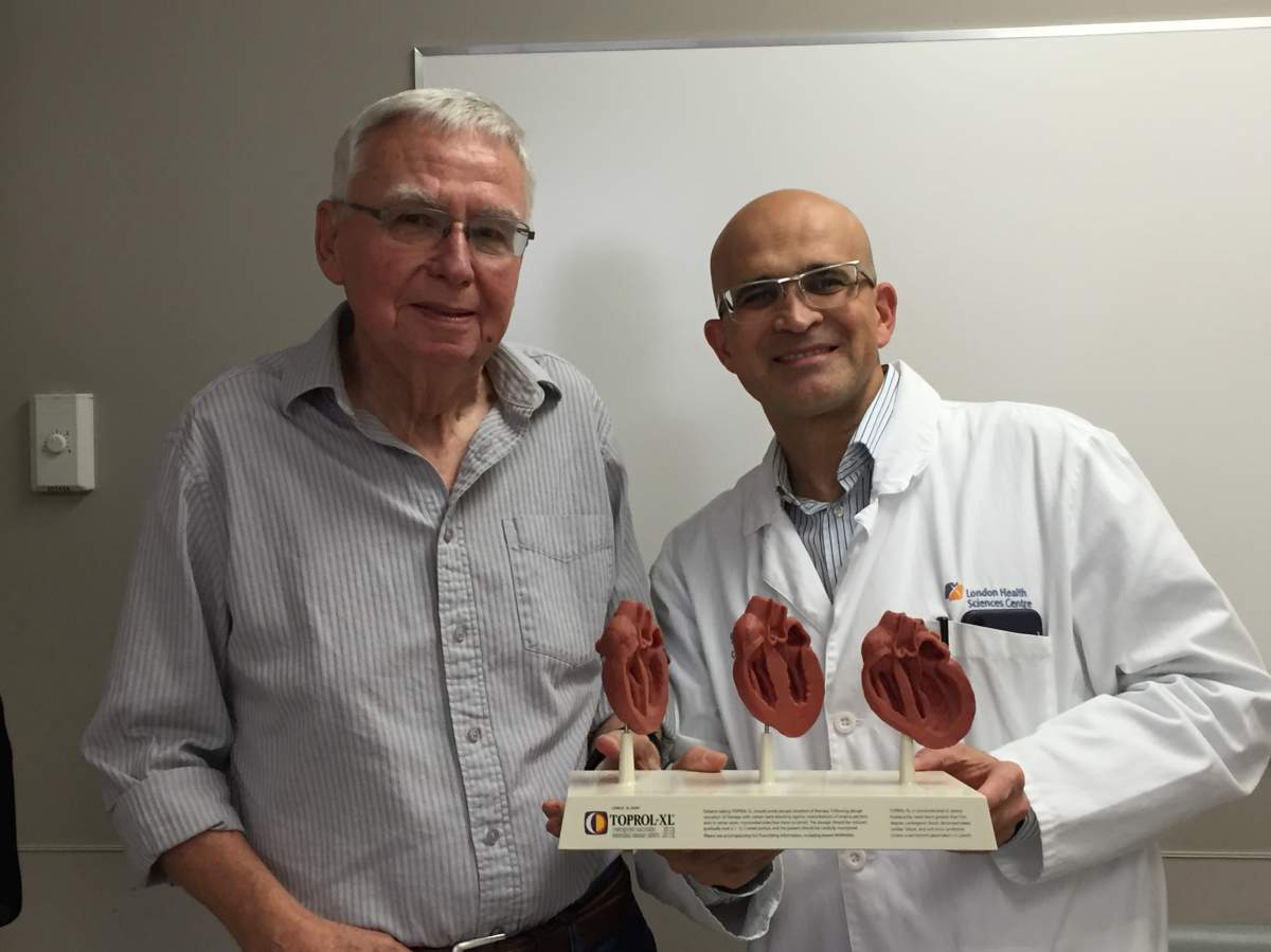 James Fuller, 78, and London Health Sciences Centre cardiac surgery chief Dr. Bob Kiaii.