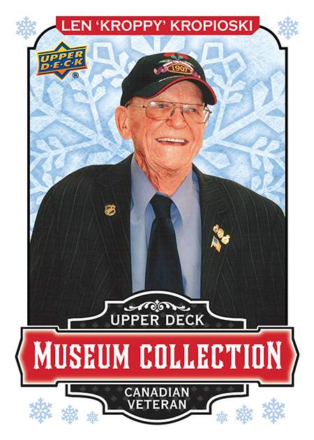 Jets fan Len "Kroppy" Kropioski appears on an Upper Deck hockey card.