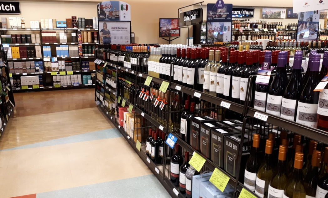 Alcohol inside a Manitoba Liquor Mart.