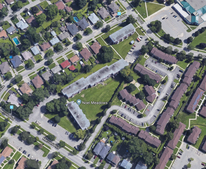 Police located the stolen vehicle in the parking lot off Bow Street, near Noel Avenue.
