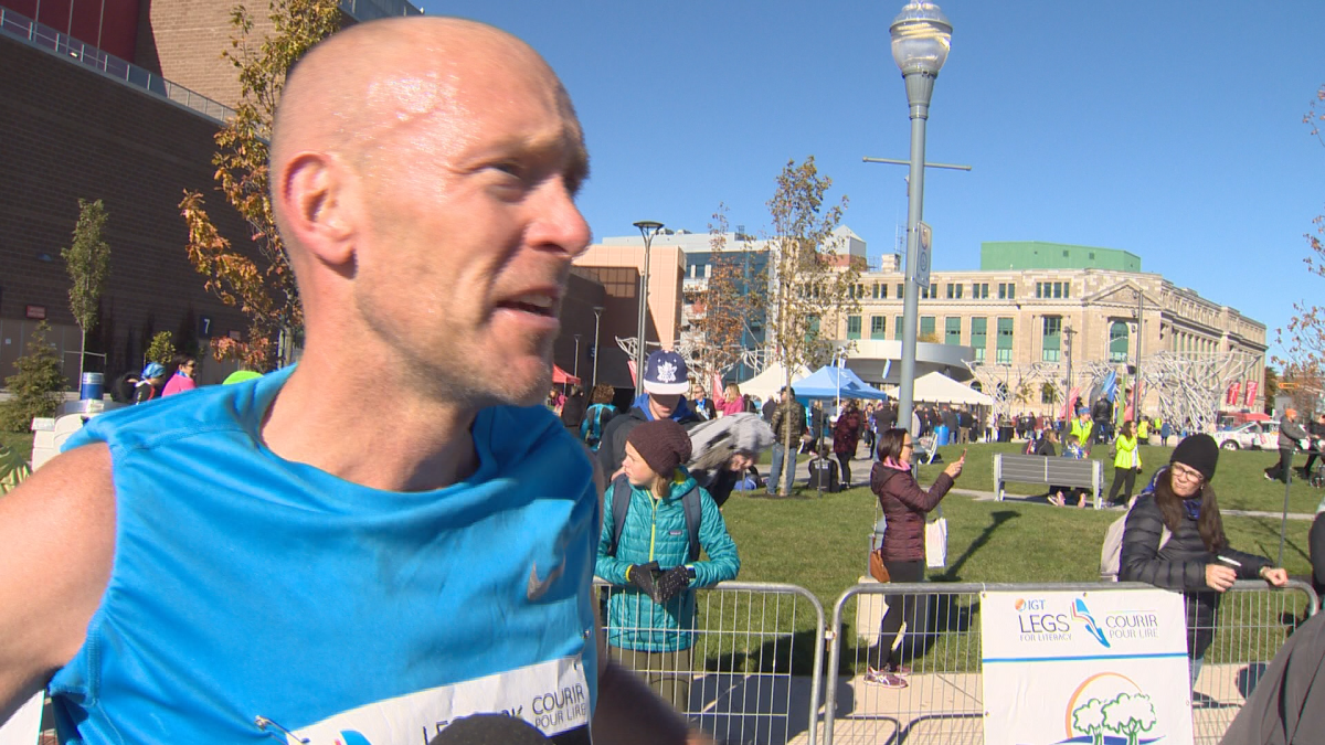 Mike Peterson says this is his first marathon win in 16 attempts.