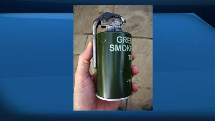 The Canadian Armed Forces says if anybody finds a smoke canister in the Hinton, Alta., area after it completes a training exercise in October 2018, they should not touch it and instead call the 1 Canadian Mechanized Brigade Group.