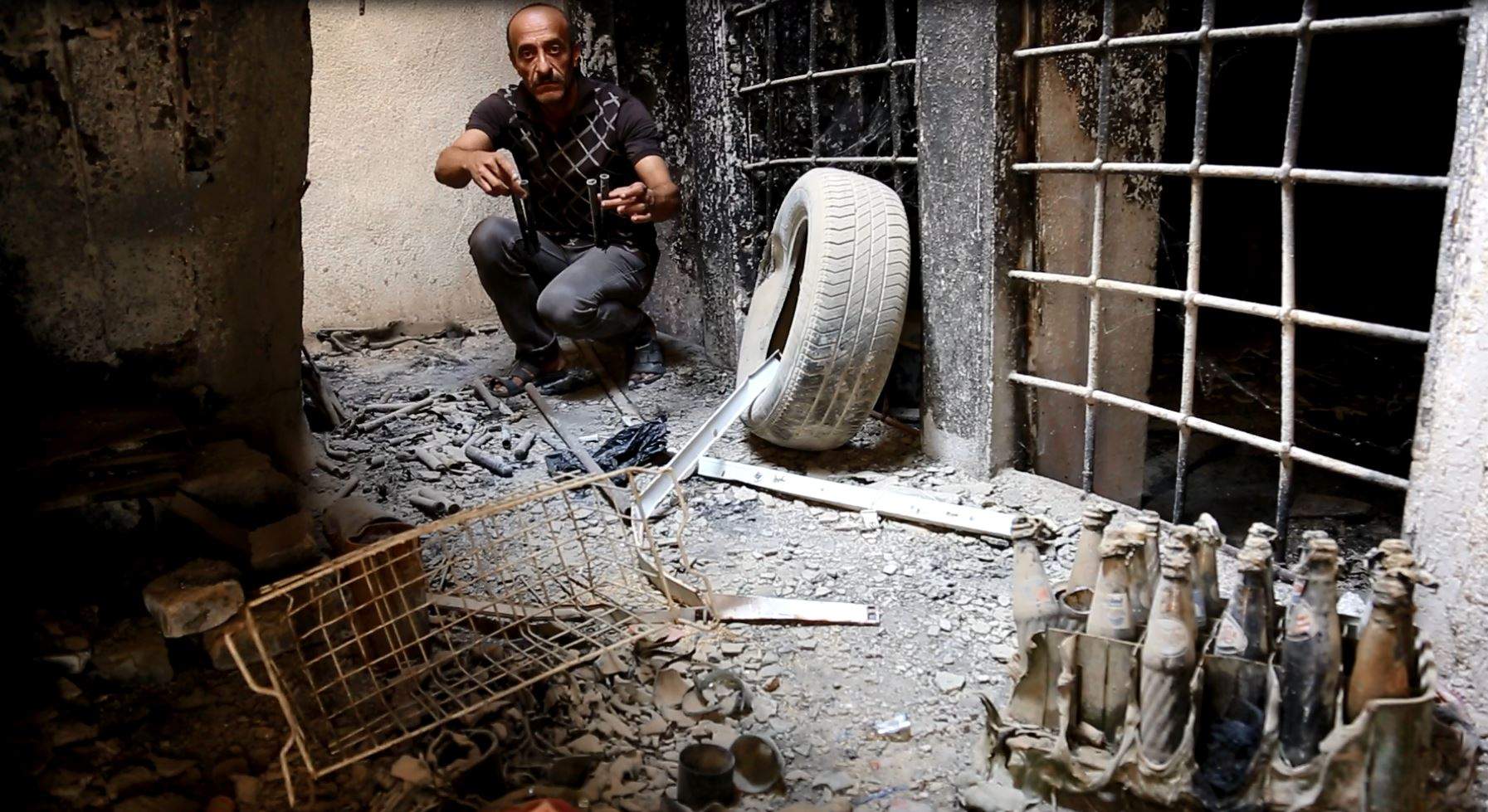 An image of a suspected chemical weapons laboratory in Mosul. Residents say the site has yet to be cleaned up and is still accessible to children. (Global News)