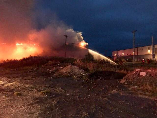 Crews are on site at a fire on Paramount Road.
