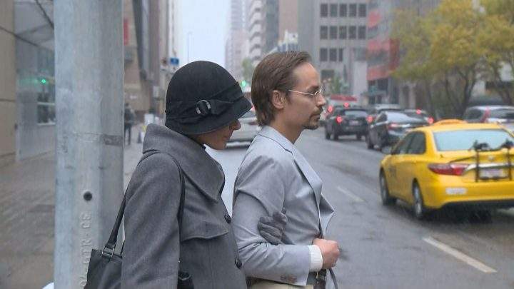 Jennifer and Jeromie Clark, found guilty in their son's death, pictured leaving court in Calgary.