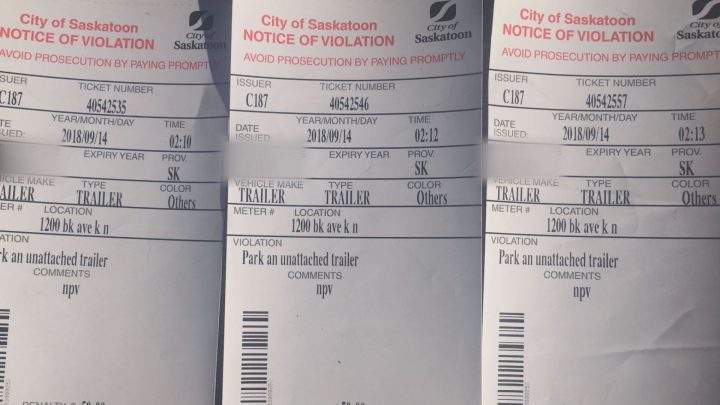 Micheal Groulx, of Saskatoon, is speaking out after he says he was unfairly slammed with a number of parking tickets in the middle of the night.
