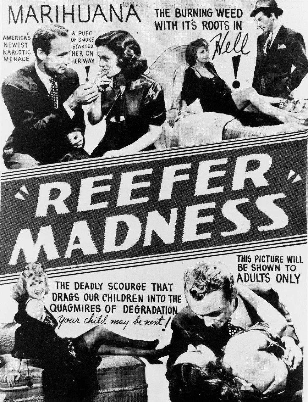 An ad for the 1930s film, “Reefer Madness.”