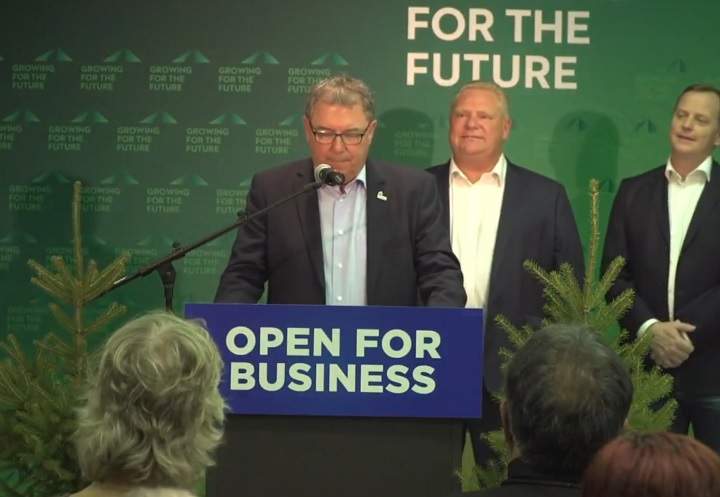 Yves Laflamme, CEO of Resolute Forest Products Inc., speaks about investments in northern Ontario on Oct. 25, 2018.