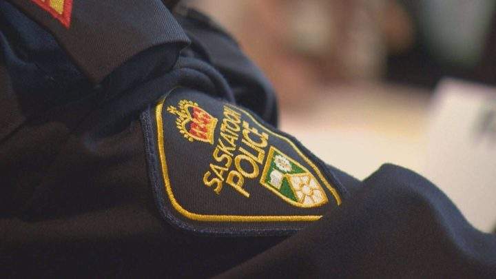 A photo of a Saskatoon police shoulder badge.