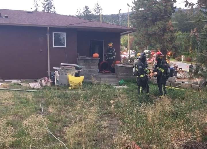 Fire crews at the scene.