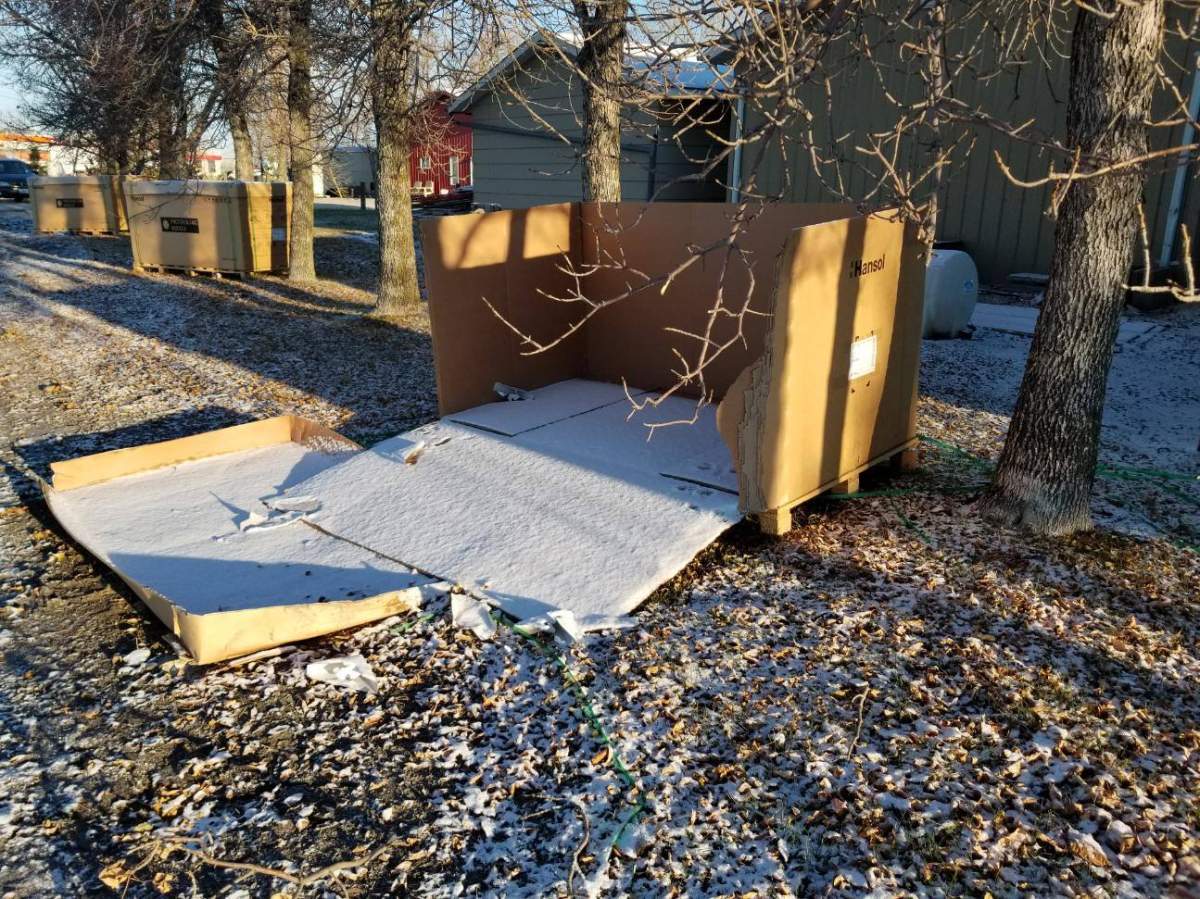 Four pallets of solar panels were stolen from a job site at Deacon's Corner on Oct. 14.