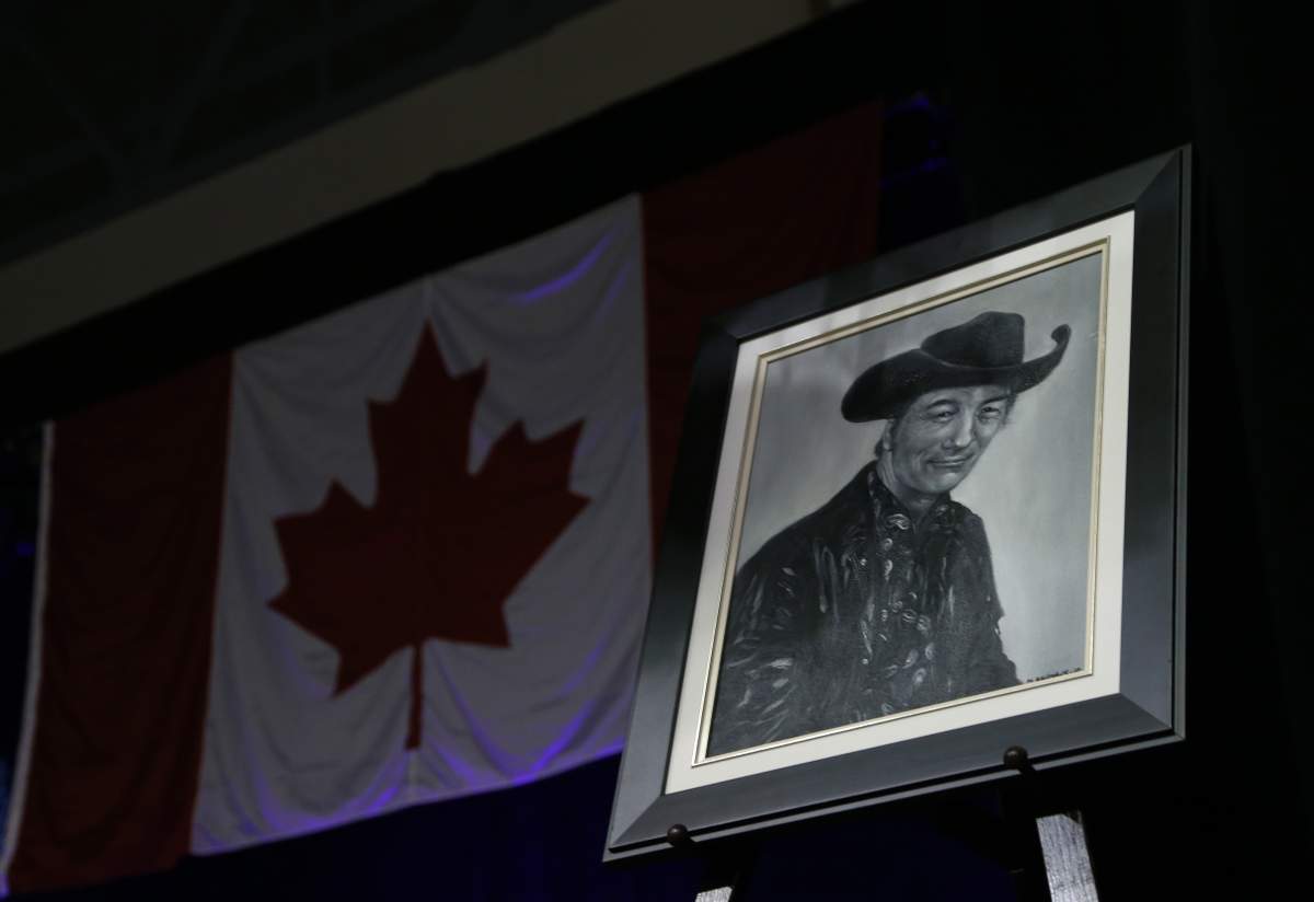 Hundreds came for the Memorial for Stompin’ Tom Connors at Peterborough Memorial Centre in Peterborough, Ont.