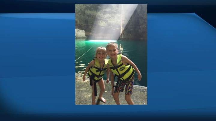 A photo of Reid and Lela Turnquist in Mexico where the family swam in a cenote.