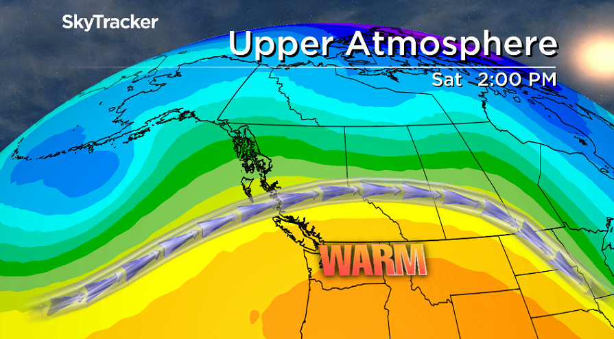 Upper ridge of high pressure hangs on, trapping pollutants close to the ground through the weekend.