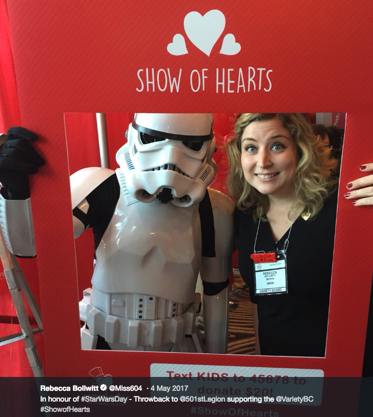Variety Week social media sponsor Rebecca Bollwitt helps get the charity’s messages trending during #VarietyWeek and the #ShowOfHearts Telethon.