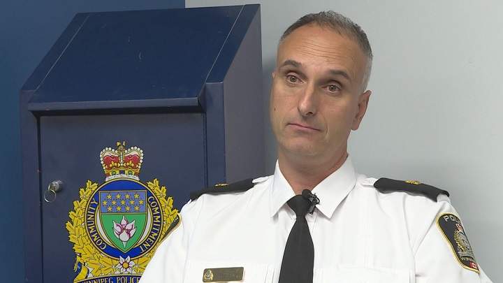 Insp. Max Waddell with the Winnipeg Police Service organized crime unit held a press conference Wednesday about a recent drug bust.