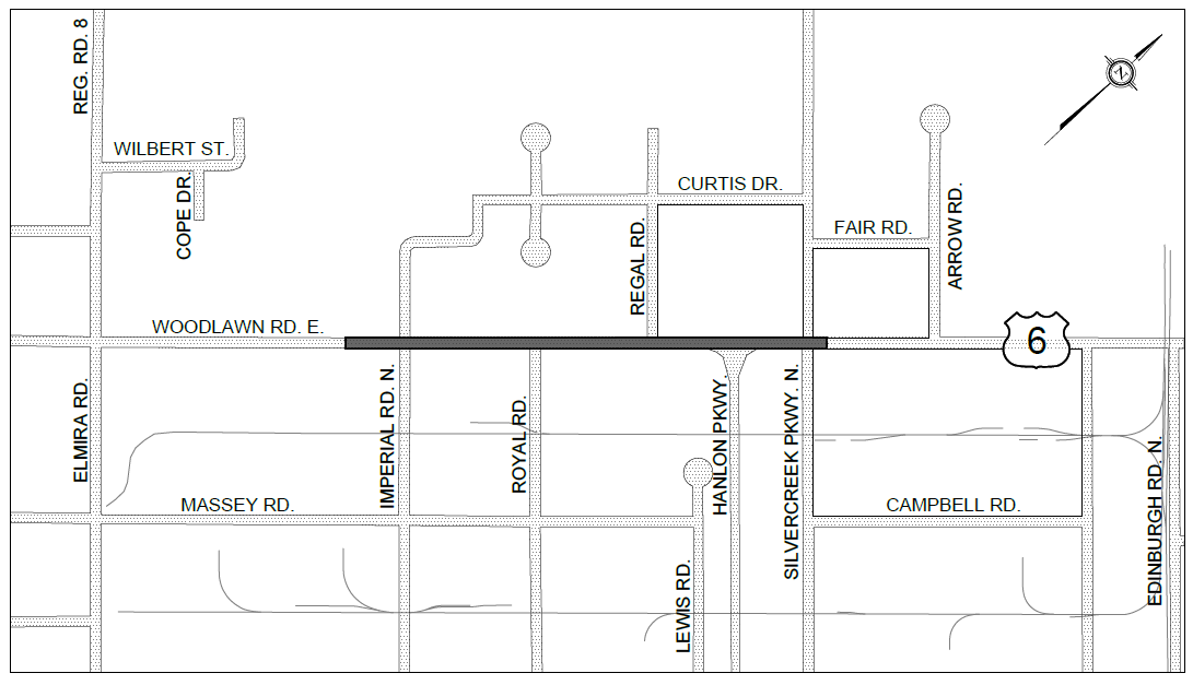 The city of Guelph is installing a multi-use path on Woodlawn Road between Silvercreek Parkway and Imperial Road.