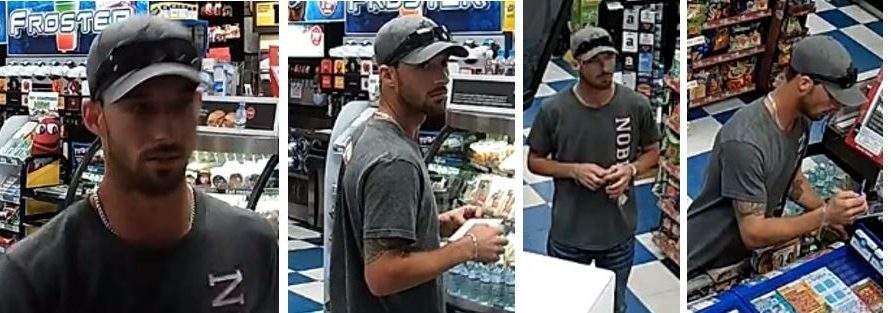 Kingston police have released security images of a man who was allegedly involved in a credit card fraud investigation.