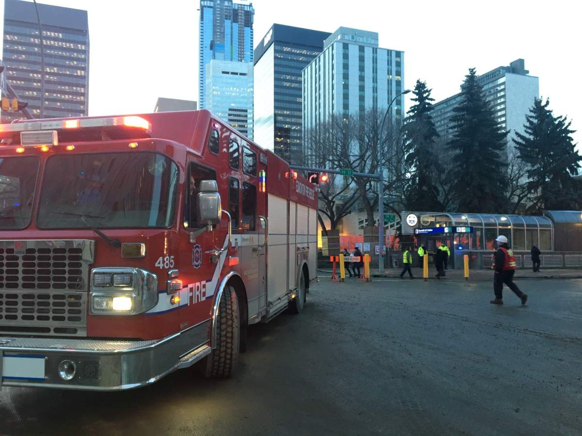 Churchill LRT Station was shut down Tuesday afternoon while crews responded to reports of a man on the tracks. Nov. 20, 2018.