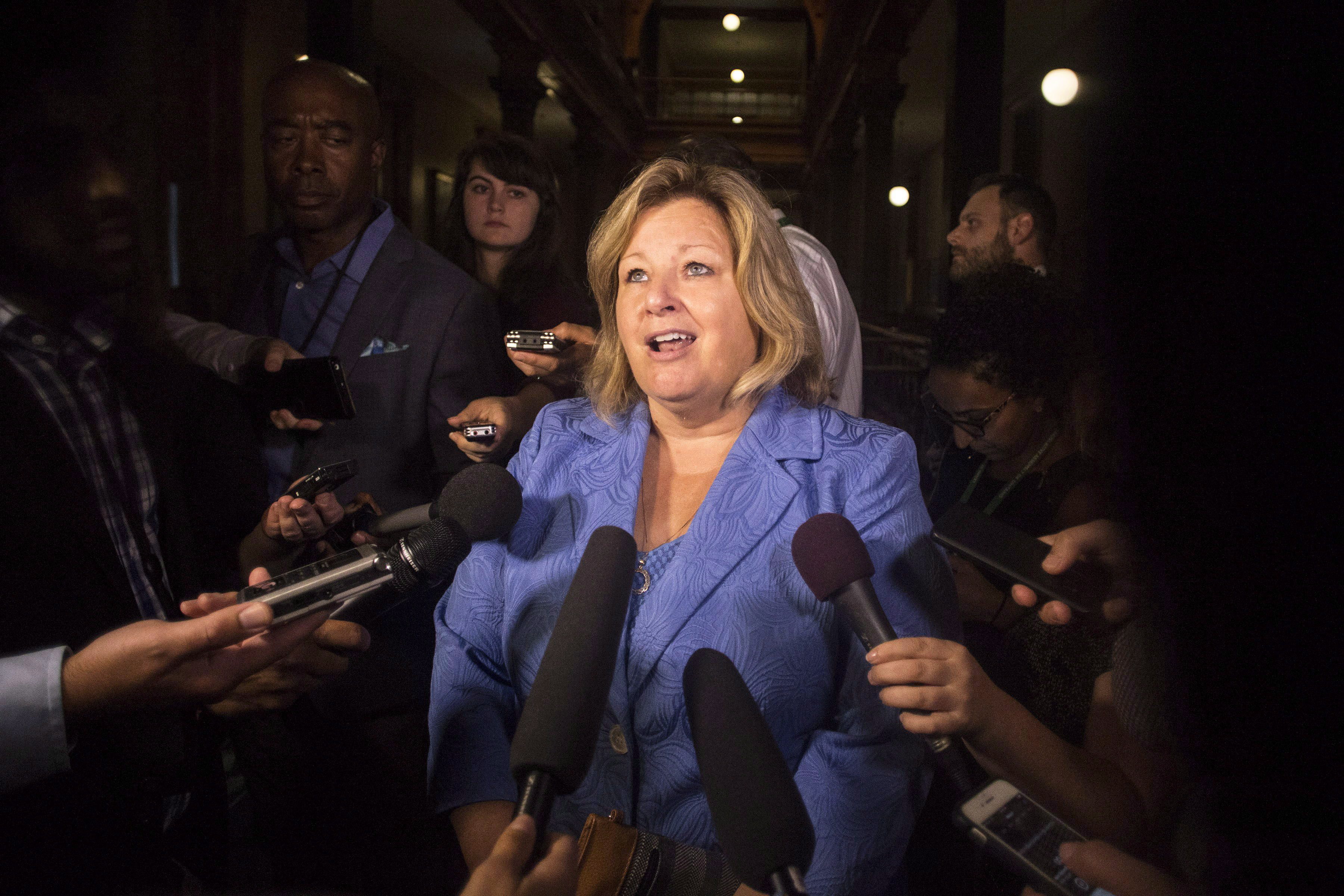 Lisa Thompson, Ontario's Minister of Education defends salary for Cameron Montgomery.