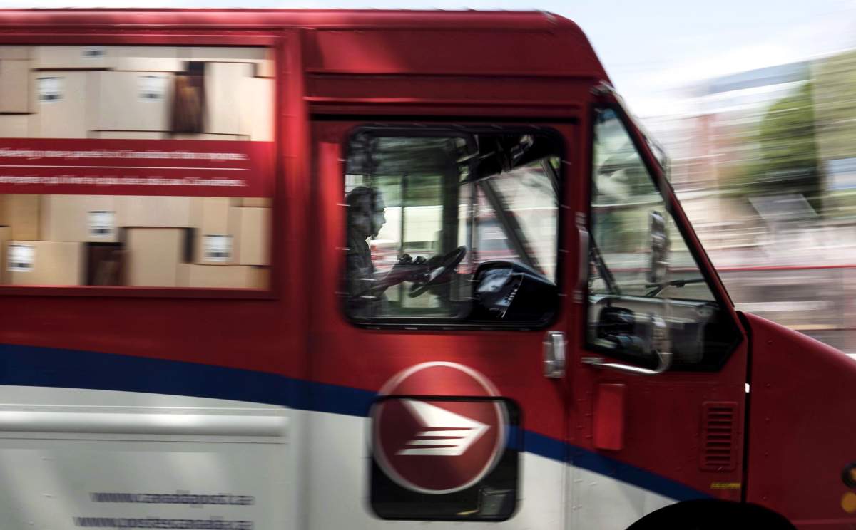 A Canada Post van was stolen from the main Regina post office on Wednesday morning.