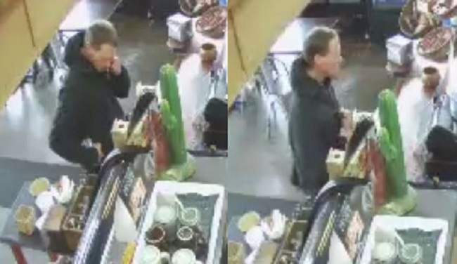 Police released these images of a man in Nanaimo who allegedly stole a poppy donation tin earlier this week.