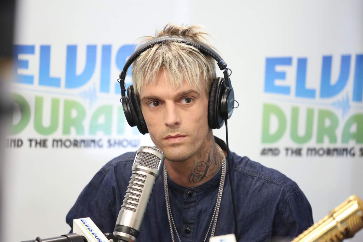 Aaron Carter at a studio on Aug. 14, 2017, in New York City.