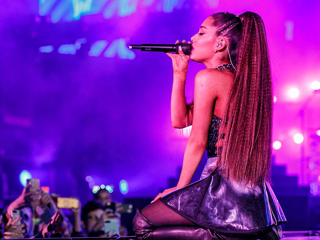 Ariana Grande performs onstage during the 2018 iHeartRadio.