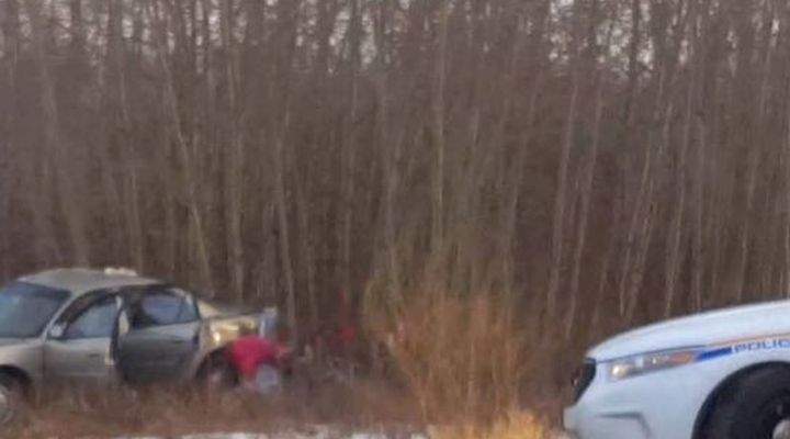 The RCMP was called to a crash on Highway 625 by Range Road 243 near Beaumont, Alta., on Nov. 21, 2018.