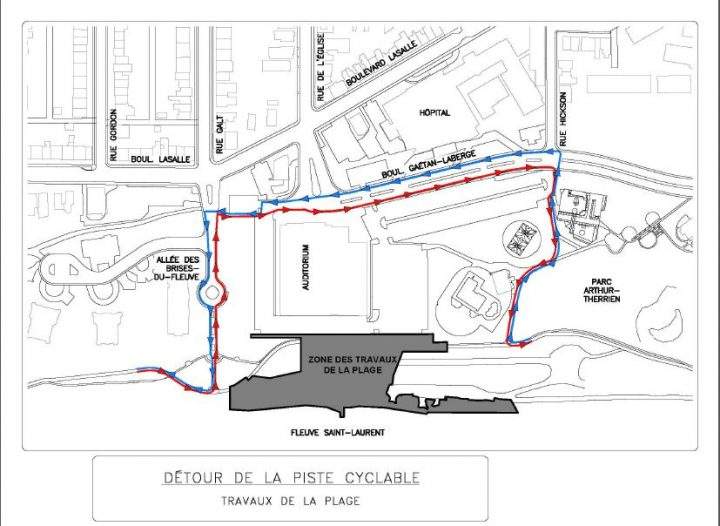 The bike path will be detoured during construction of the beach in Verdun. Saturday, Nov. 24, 2018.