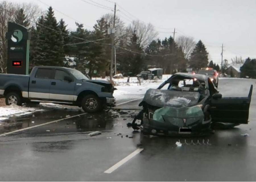 The collision occurred just outside of Stratford.