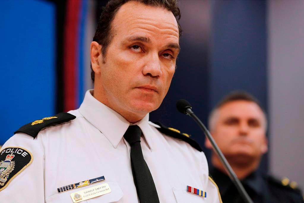 Winnipeg Police Superintendent Danny Smyth attends a press conference in Winnipeg Wednesday, November 12, 2014. 